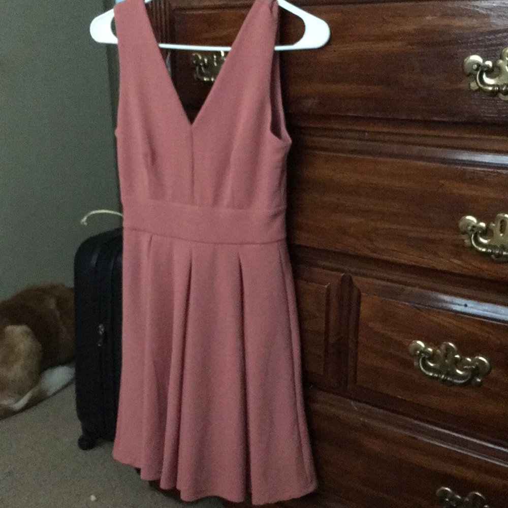 Pink pleated dress